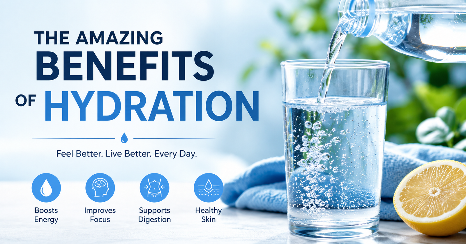 Hydration Benefits: Health Tips for Daily Water Intake