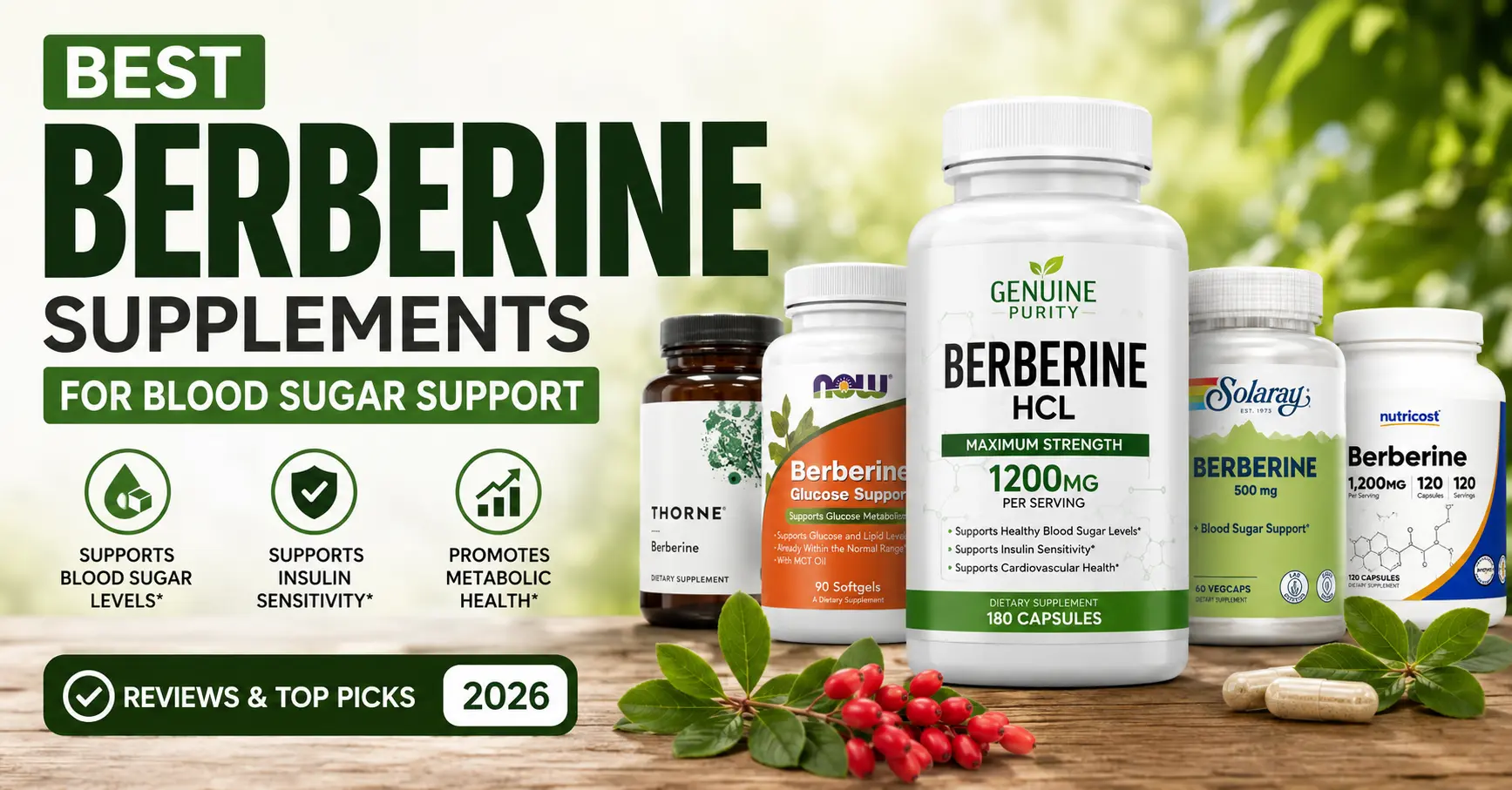 Best berberine supplements for blood sugar support in 2026